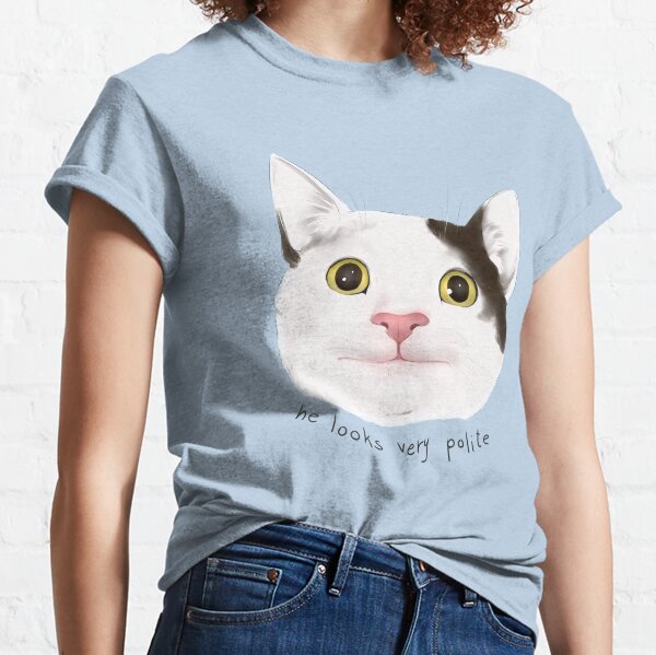 Polite store cat shirt