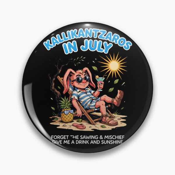 Item preview, Kallikantzaros In July – Greek Christmas Goblin Funny Summer Shirt Greek Folklore Gift V4 designed and sold by DarylWelsh2024.
