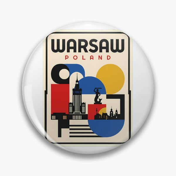 Item preview, Warsaw Poland Retro Geometric Travel Poster designed and sold by k3rstman1.