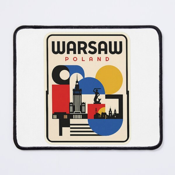 Item preview, Warsaw Poland Retro Geometric Travel Poster designed and sold by k3rstman1.