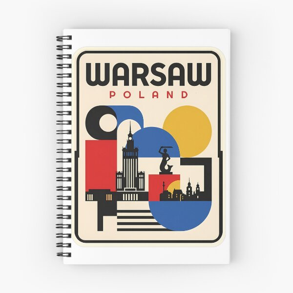 Item preview, Warsaw Poland Retro Geometric Travel Poster designed and sold by k3rstman1.