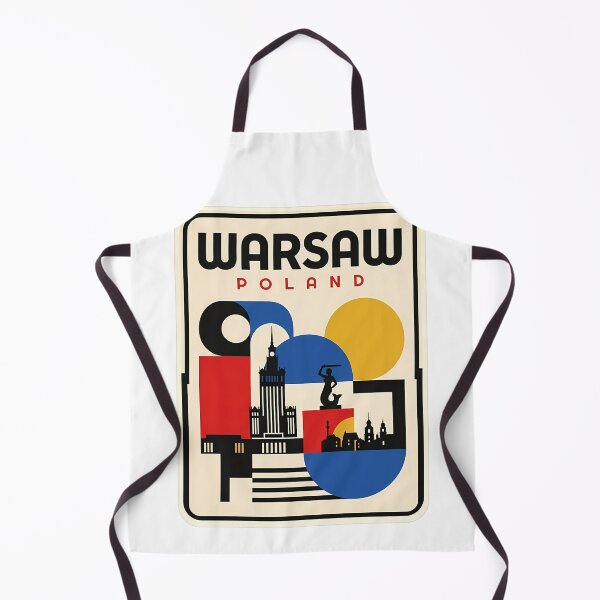 Item preview, Warsaw Poland Retro Geometric Travel Poster designed and sold by k3rstman1.