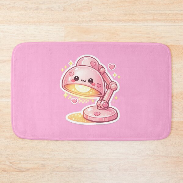 Item preview, Cute Pink Kawaii Desk Lamp Sticker designed and sold by Christiana-Art.