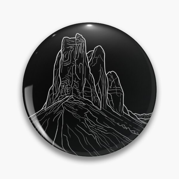 Item preview, Tre Cime di Lavaredo - Dolomites Outline Mountains Snow designed and sold by SlothcoreVibes.