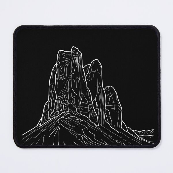 Item preview, Tre Cime di Lavaredo - Dolomites Outline Mountains Snow designed and sold by SlothcoreVibes.