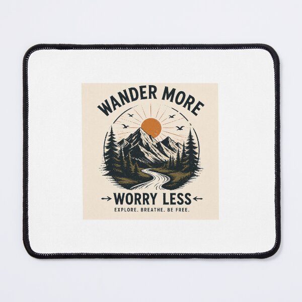 Item preview, Wander More Worry Less Adventure designed and sold by Grandtshirt | Creative Print Designs.