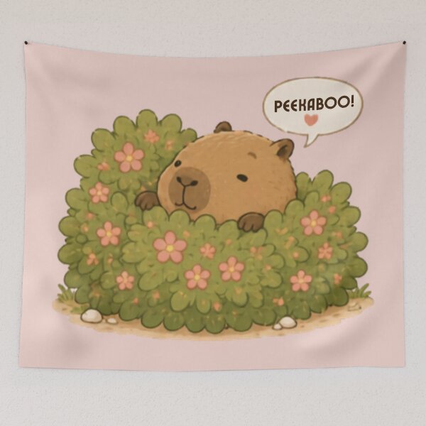 Item preview, Peekaboo Capybara designed and sold by MellowMunchkins.