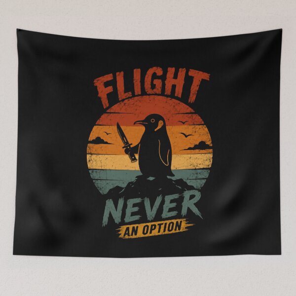 Item preview, Flight Never An Option Penguin Funny Animal Lover Quote designed and sold by JonesFlora2025.