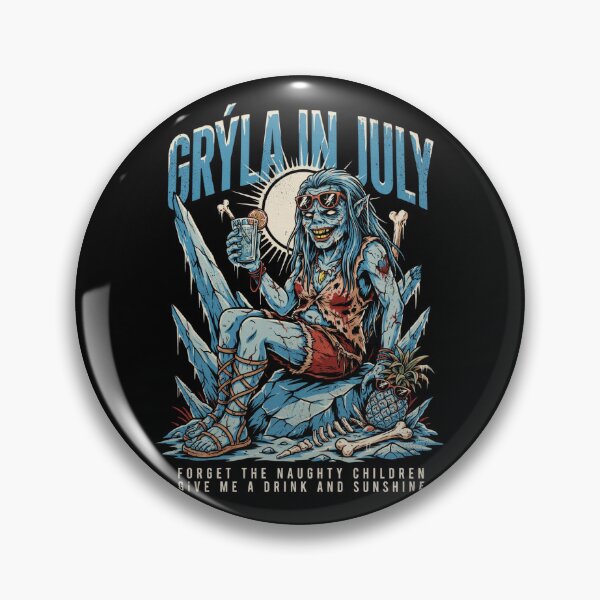 Item preview, Grýla In July – Icelandic Christmas Witch Horror Funny Summer Shirt Norse Folklore Gift V2 designed and sold by DarylWelsh2024.