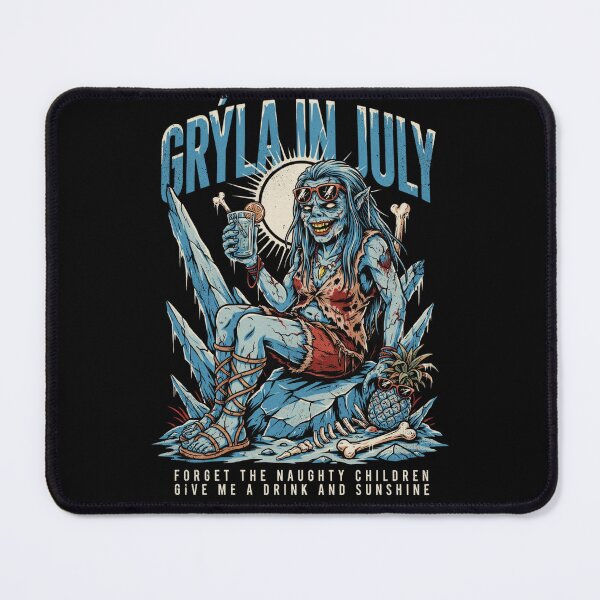 Item preview, Grýla In July – Icelandic Christmas Witch Horror Funny Summer Shirt Norse Folklore Gift V2 designed and sold by DarylWelsh2024.