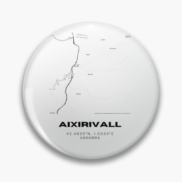 Item preview, Aixirivall Map Print | Minimalist Road Map of Aixirivall, Andorra designed and sold by RM-Journey.