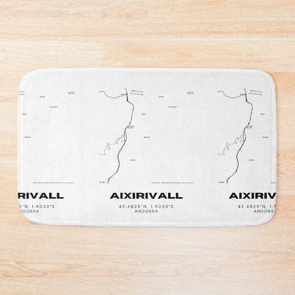 Item preview, Aixirivall Map Print | Minimalist Road Map of Aixirivall, Andorra designed and sold by RM-Journey.