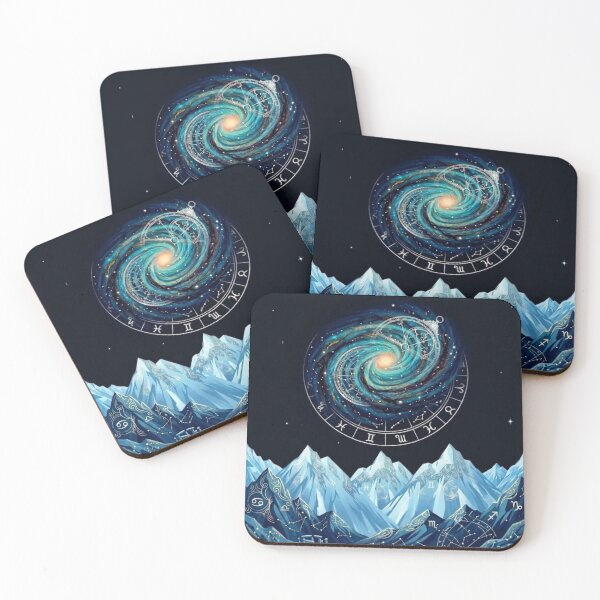 Item preview, Cosmic Zodiac Over Frozen Peaks designed and sold by MysticVargas.