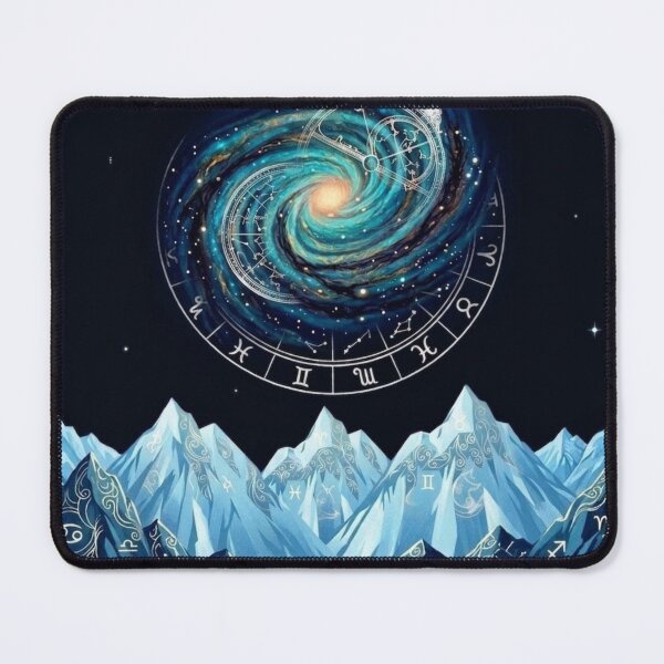 Item preview, Cosmic Zodiac Over Frozen Peaks designed and sold by MysticVargas.