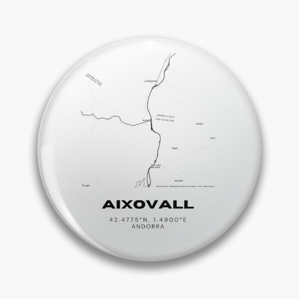 Item preview, Aixovall Map Print | Minimalist Road Map of Aixovall, Andorra designed and sold by RM-Journey.