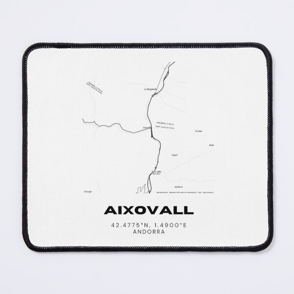 Item preview, Aixovall Map Print | Minimalist Road Map of Aixovall, Andorra designed and sold by RM-Journey.