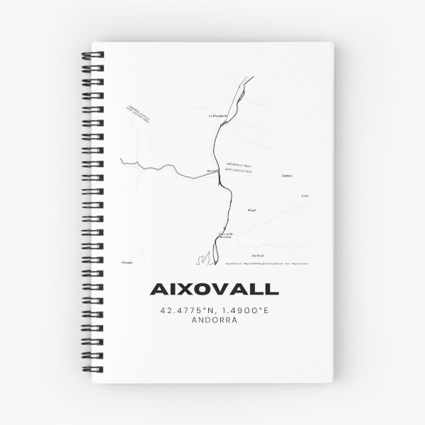 Item preview, Aixovall Map Print | Minimalist Road Map of Aixovall, Andorra designed and sold by RM-Journey.