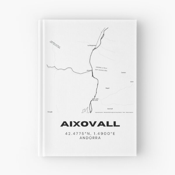 Item preview, Aixovall Map Print | Minimalist Road Map of Aixovall, Andorra designed and sold by RM-Journey.