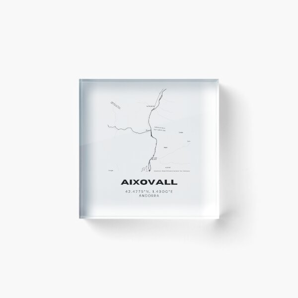 Item preview, Aixovall Map Print | Minimalist Road Map of Aixovall, Andorra designed and sold by RM-Journey.