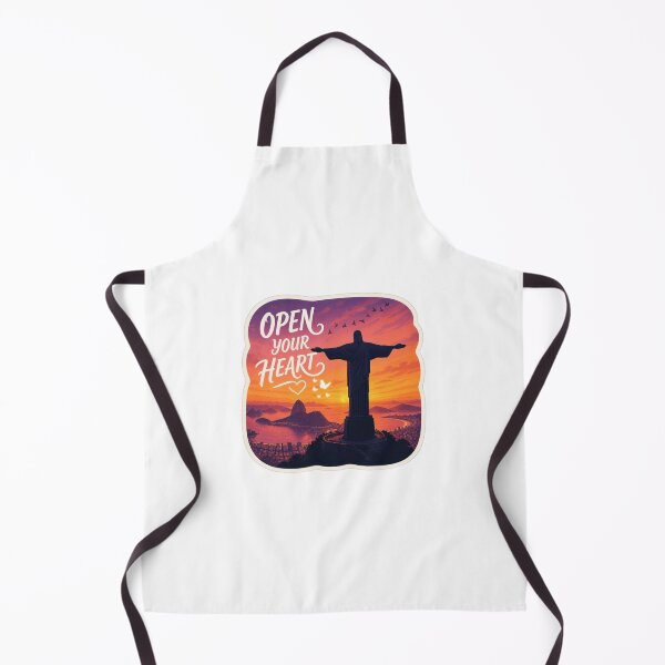 Item preview, Open Your Heart Sticker – Christ the Redeemer Sunset Inspiration, Rio de Janeiro Travel Design designed and sold by Pandey14.