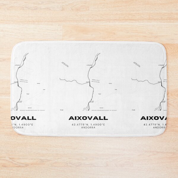 Item preview, Aixovall Map Print | Minimalist Road Map of Aixovall, Andorra designed and sold by RM-Journey.