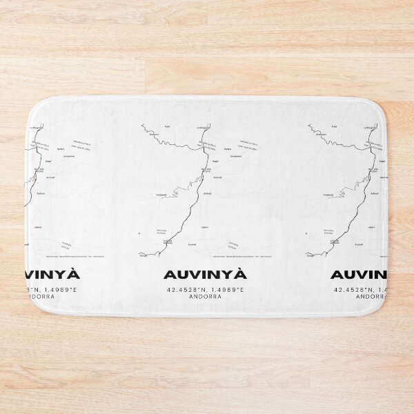 Item preview, Auvinyà Map Print | Minimalist Road Map of Auvinyà, Andorra designed and sold by RM-Journey.