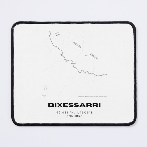 Item preview, Bixessarri Map Print | Minimalist Road Map of Bixessarri, Andorra designed and sold by RM-Journey.