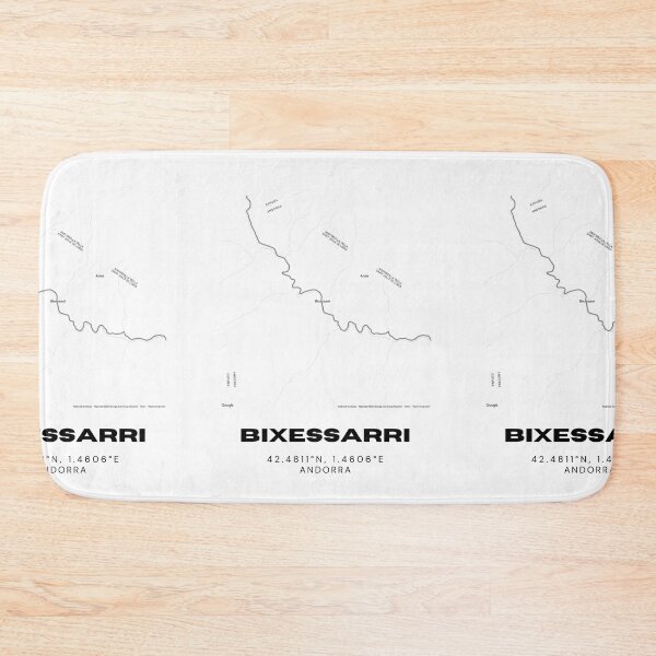 Item preview, Bixessarri Map Print | Minimalist Road Map of Bixessarri, Andorra designed and sold by RM-Journey.