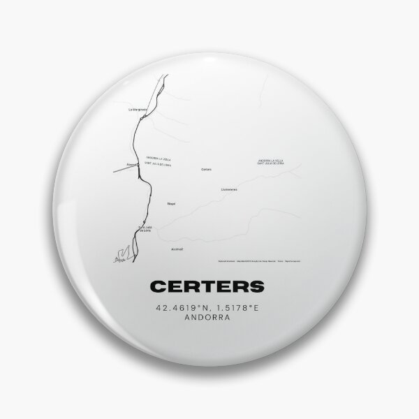 Item preview, Certers Map Print | Minimalist Road Map of Certers, Andorra designed and sold by RM-Journey.