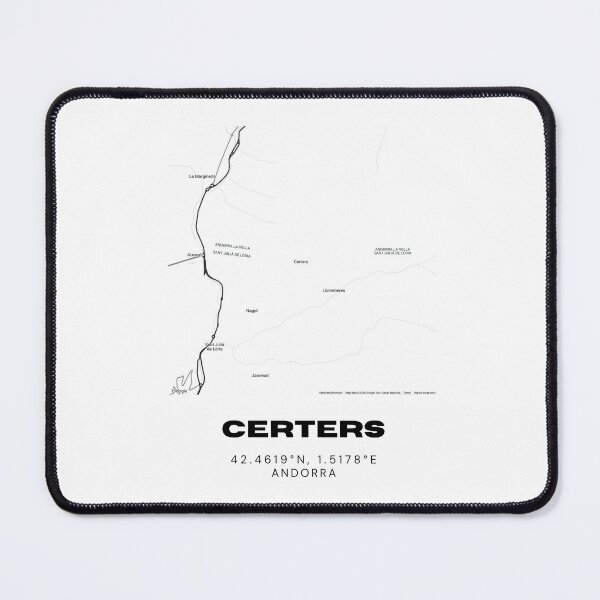 Item preview, Certers Map Print | Minimalist Road Map of Certers, Andorra designed and sold by RM-Journey.