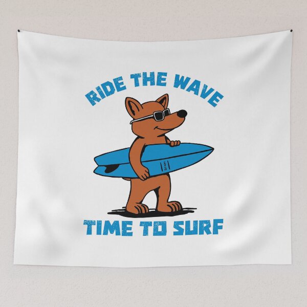 Item preview, Ride The Wave Time To Surf designed and sold by RetroChunky®.