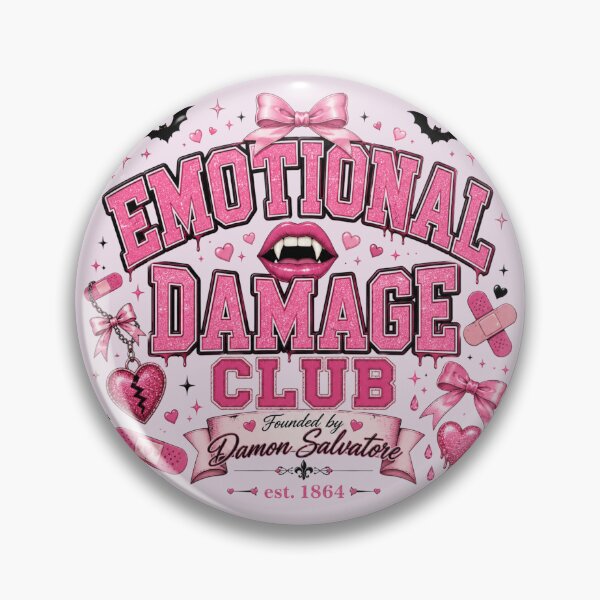 Item preview, Emotional Damage Club | Pink Coquette Vampire Aesthetic | Girly Goth Graphic Design designed and sold by Delenasdiary.