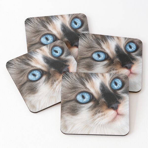Item preview, Soulful Blue Eyes | Luxury Long-Haired Cat Portrait designed and sold by Kimberly Palmer.