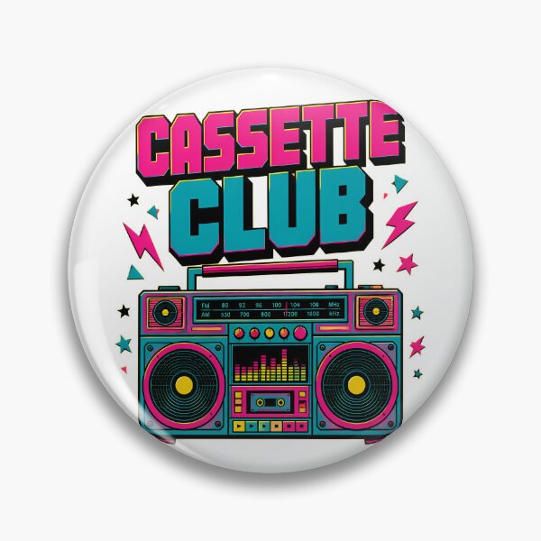 Item preview, Cassette Club - Retro 80s Boombox Graphic designed and sold by Barcud Designs.