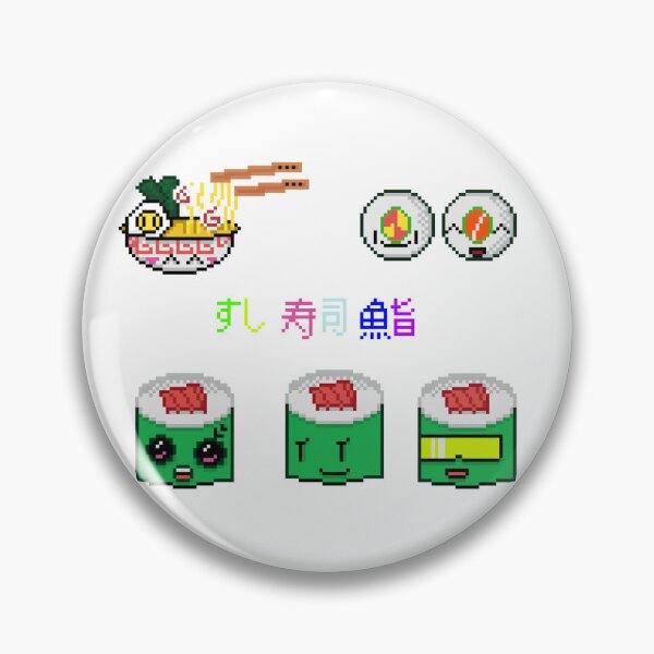 Item preview, Japanese Retro Sushi and Ramen Chibi Food Pixel Art designed and sold by RetroRlx.