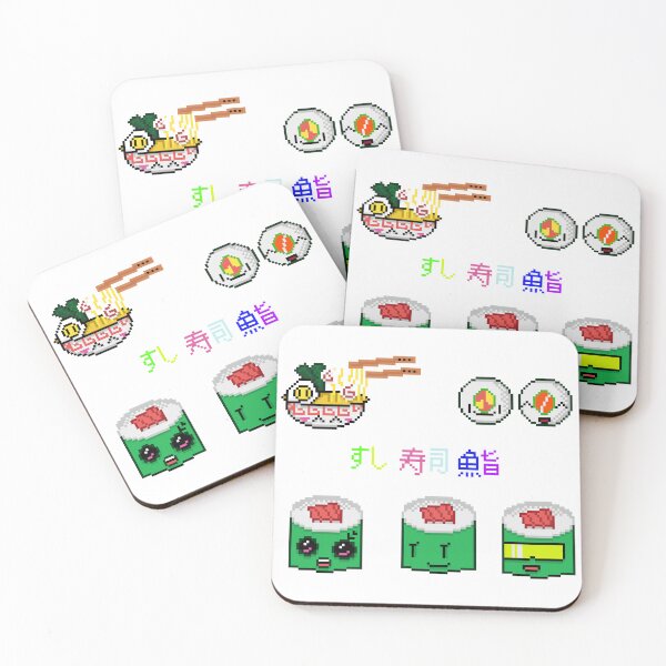 Item preview, Japanese Retro Sushi and Ramen Chibi Food Pixel Art designed and sold by RetroRlx.