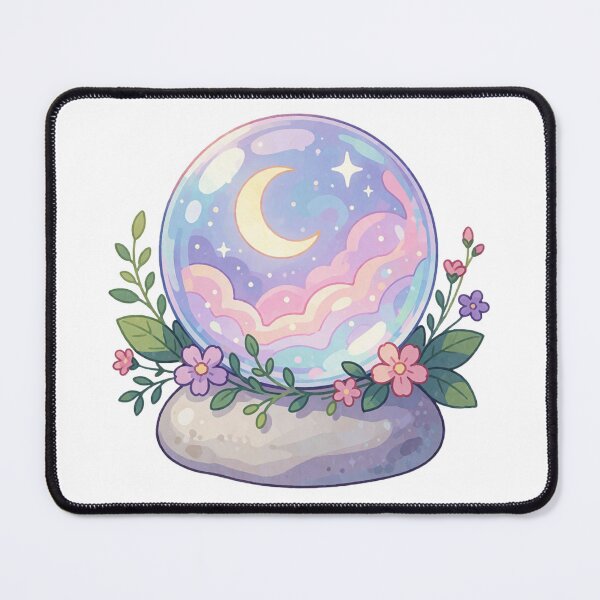 Item preview, Moon Crystal Ball Sticker | Celestial Fantasy Decor designed and sold by AillustriaAK.