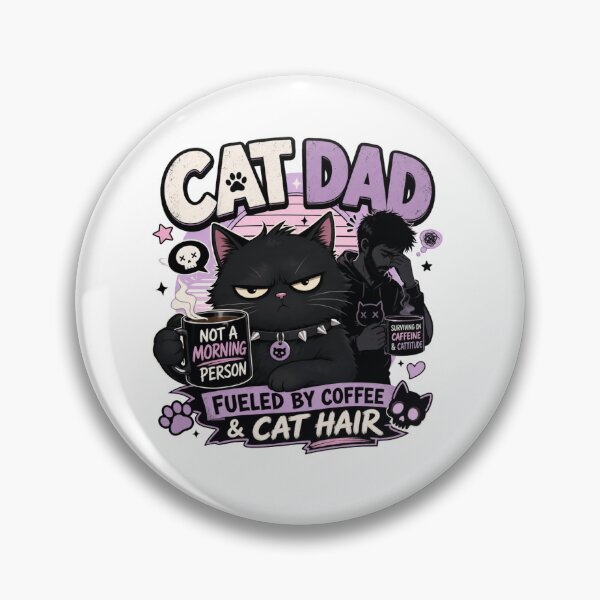Item preview, Not A Morning Person Cat Dad Funny Kawaii T-Shirt designed and sold by Ashley critters.