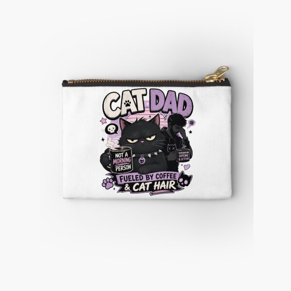 Item preview, Not A Morning Person Cat Dad Funny Kawaii T-Shirt designed and sold by Ashley critters.