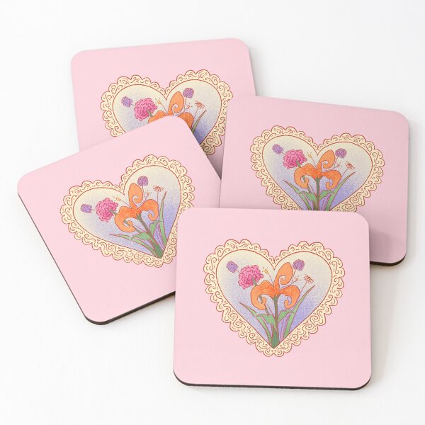 Item preview, flower heart lace illustration designed and sold by sarahrabisca.