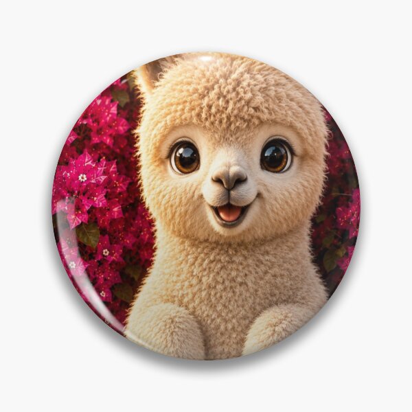 Item preview, Cute Alpaca in Blooming Pink Flowers designed and sold by Rohan132.