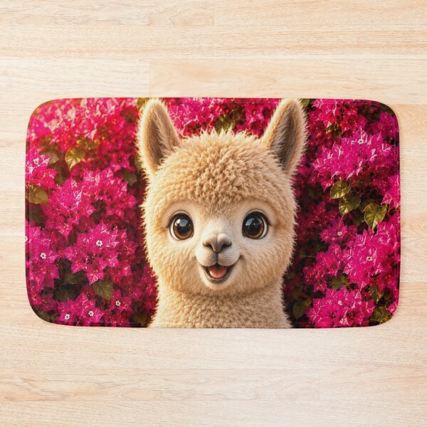 Item preview, Cute Alpaca in Blooming Pink Flowers designed and sold by Rohan132.
