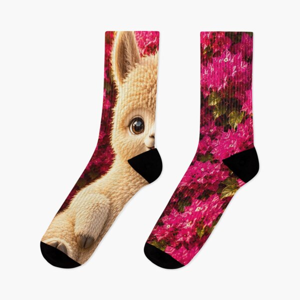Item preview, Cute Alpaca in Blooming Pink Flowers designed and sold by Rohan132.