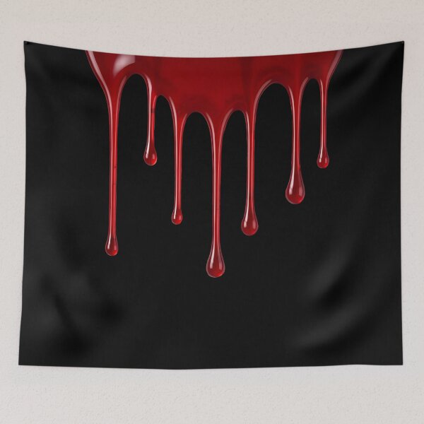 Item preview, Running Blood Drips – Realistic Red Liquid Horror Illustration designed and sold by EmeraldeaArt.