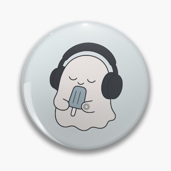 Item preview, Cute Ghost Eating Popsicle Funny Summer Halloween Aesthetic designed and sold by suncorner28.