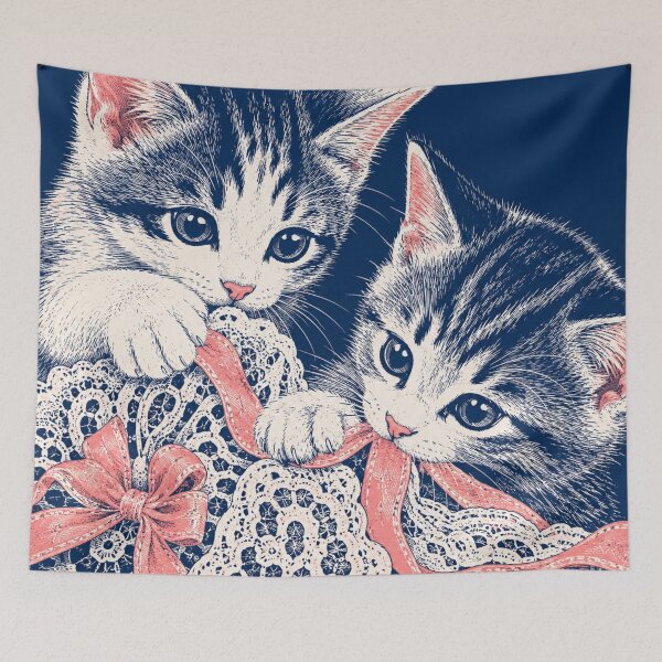 Item preview, Two Kittens Plotting Something Adorable designed and sold by Hairballin.