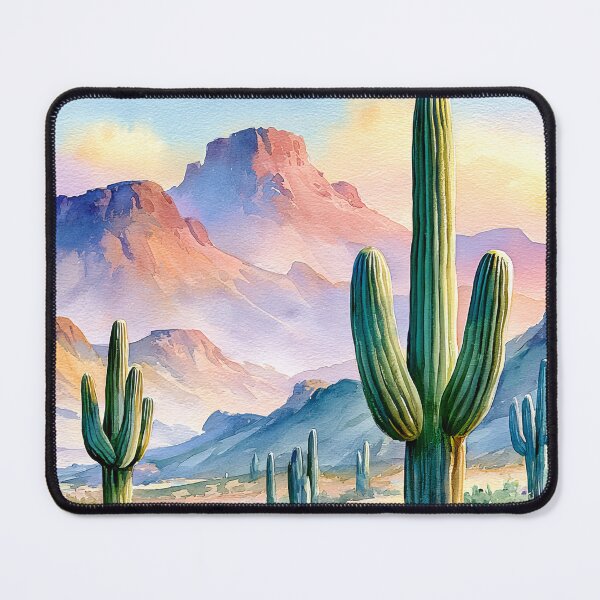 Item preview, Saguaro Cactus Watercolor | Southwestern Desert Landscape designed and sold by MargaretWiktor.