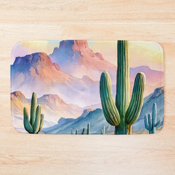 Item preview, Saguaro Cactus Watercolor | Southwestern Desert Landscape designed and sold by MargaretWiktor.