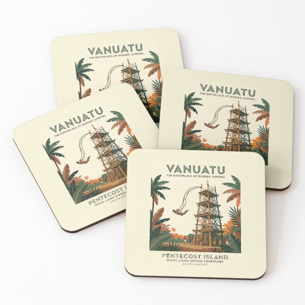 Item preview, Minimalist Vanuatu Birthplace of Bungee N'gol Poster designed and sold by DuckOddity.