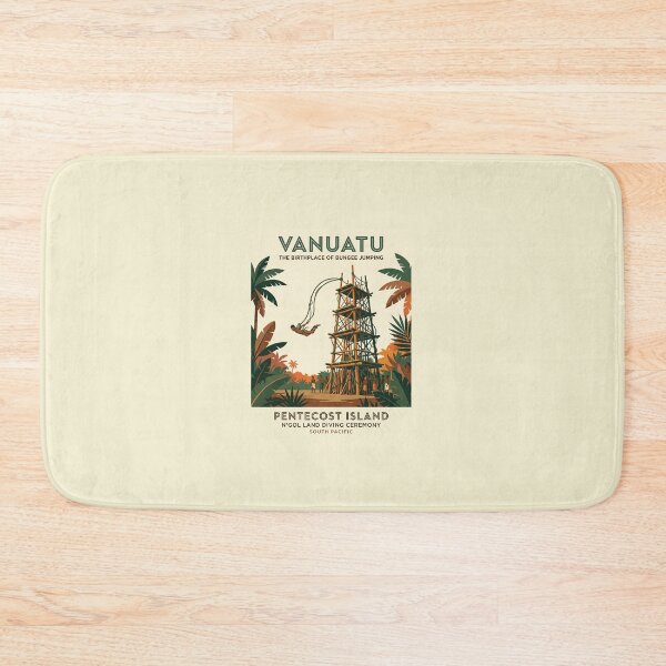 Item preview, Minimalist Vanuatu Birthplace of Bungee N'gol Poster designed and sold by DuckOddity.